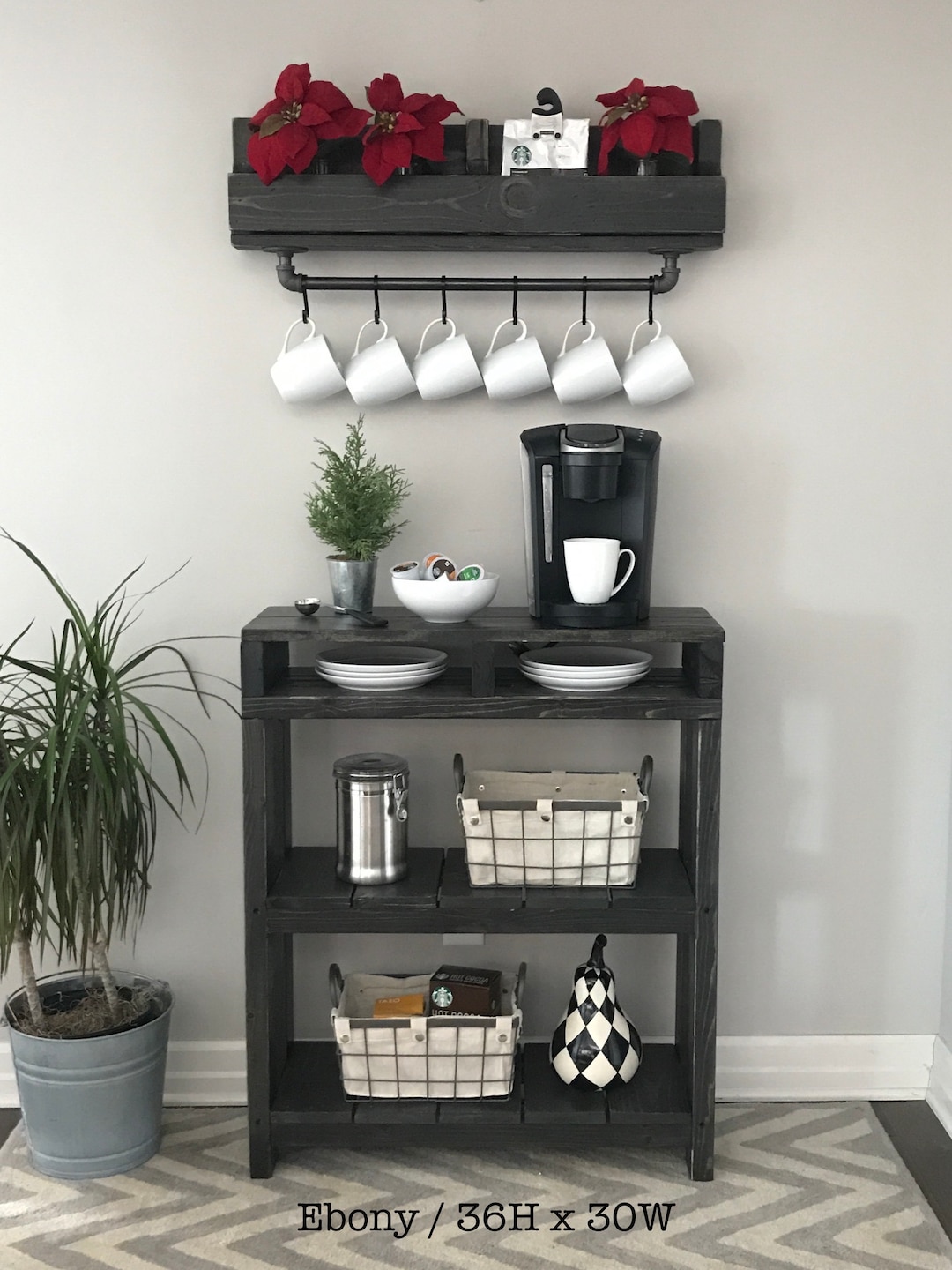 Black coffee on sale bar table