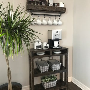 Industrial Coffee Bar Combination / Coffee Bar / Coffee Station / Coffee Bar Table / Coffee Storage/ Purchase Pair and Save!