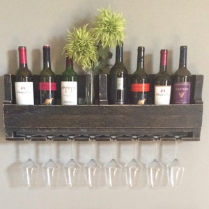 FREE SHIPPING // Shari Wine Rack // Industrial Wine Shelf // Wine Storage // Pallet Style Shelf