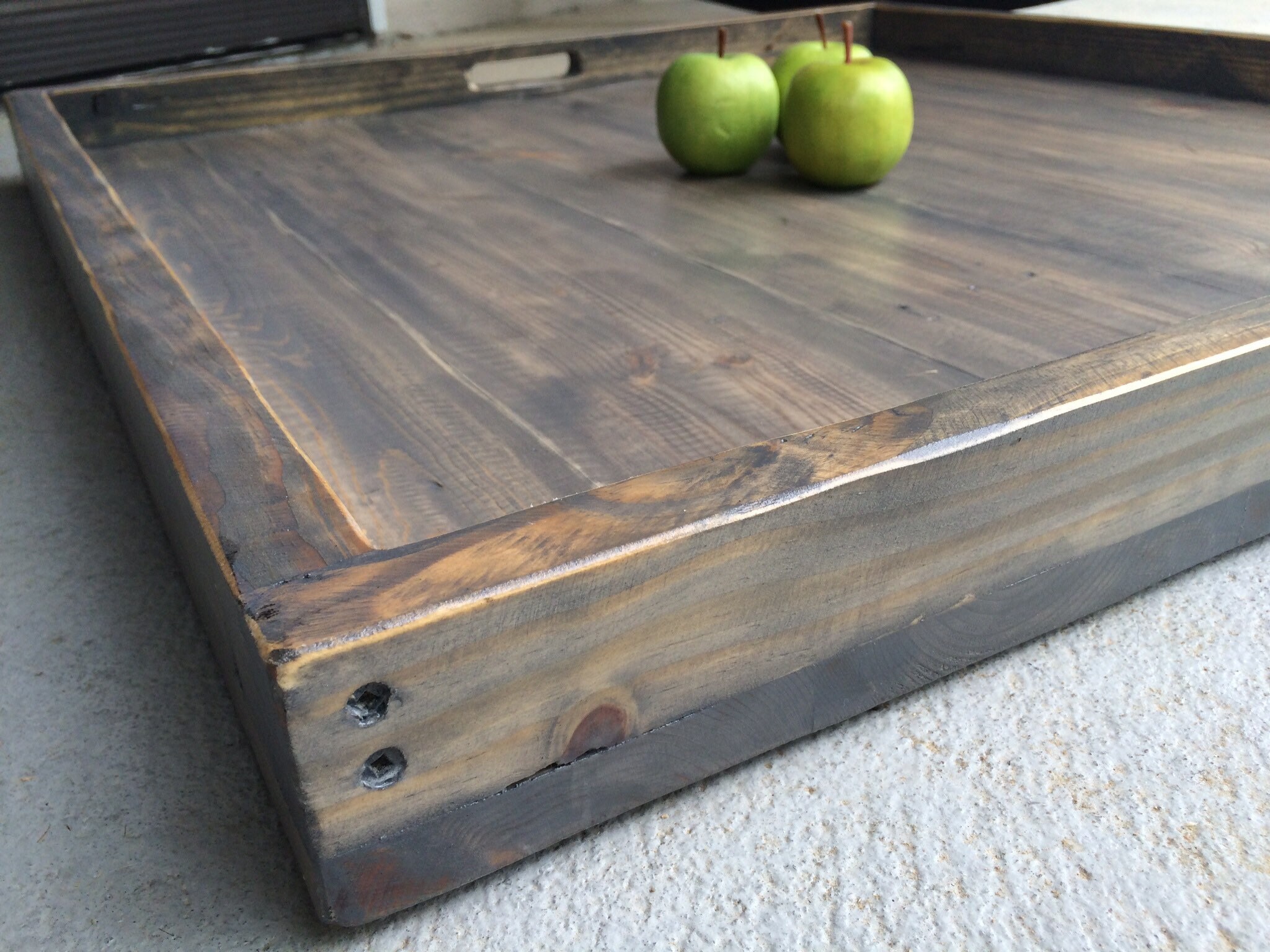 Noah Extra Large Wood Ottoman Tray / Oversized Ottoman Tray / Etsy UK