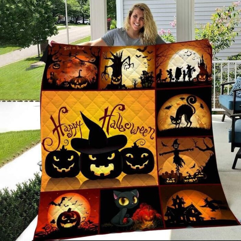 Halloween Pumpkin Blanket Halloween Throw Blanket Pumpkin image 0