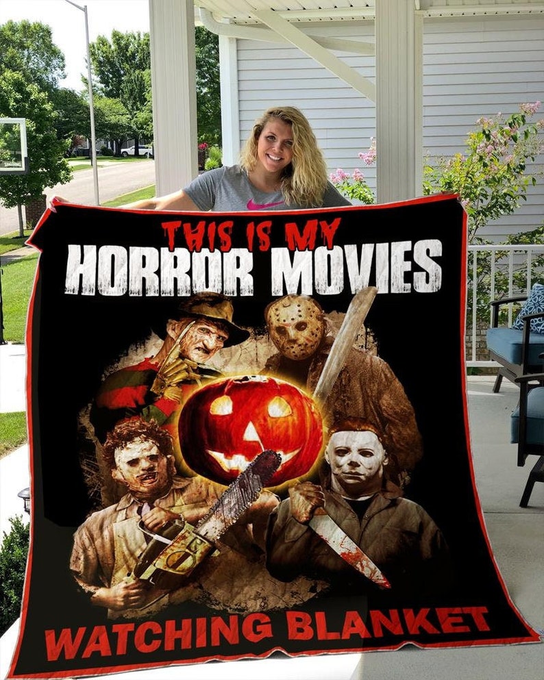 Halloween Characters Blanket Horror Movie Blanket Pumpkin image 0