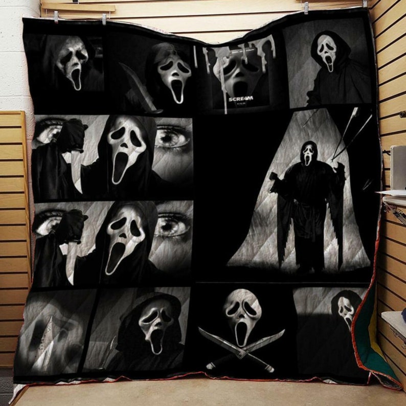 Ghostface Blanket Scream Movie Blanket Horror Blanket image 0