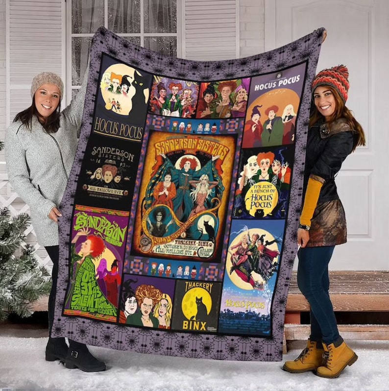 Hocus Pocus Blanket Sanderson Sisters Blanket Halloween image 0