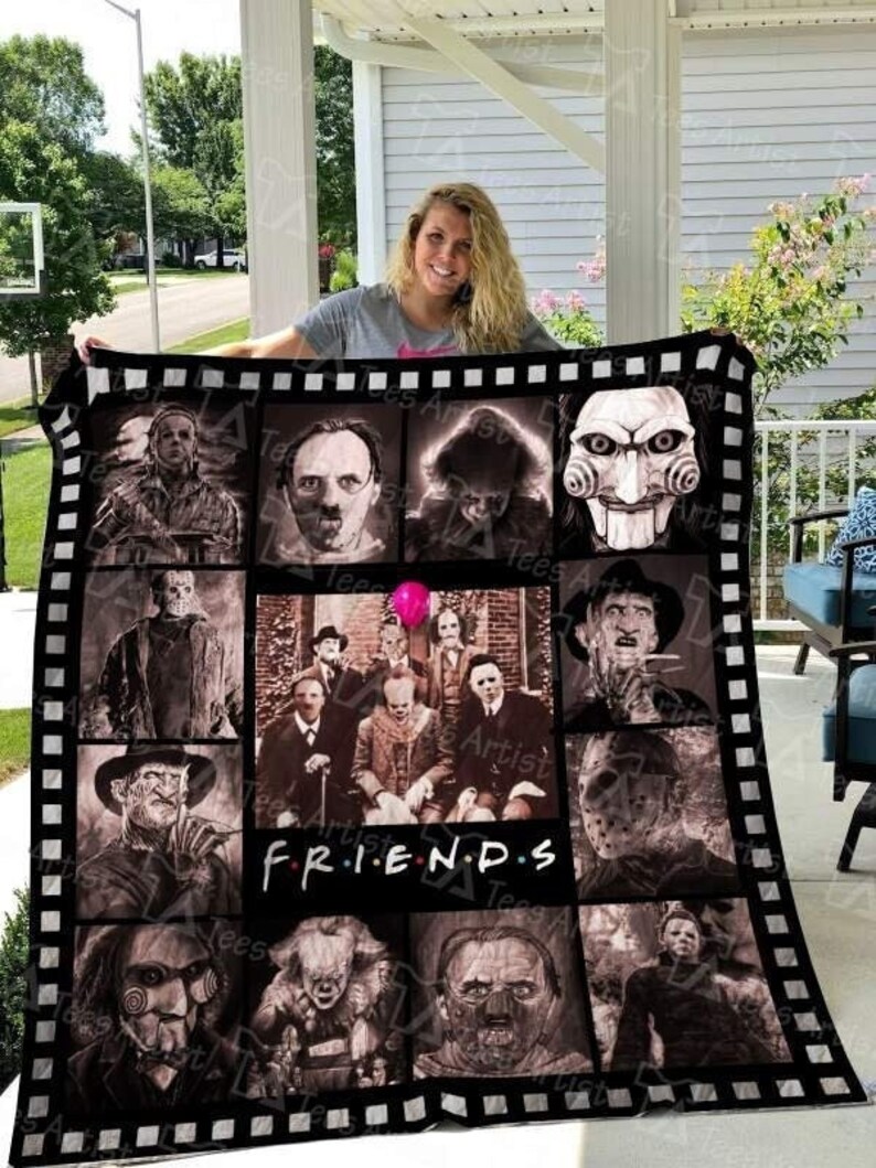 Friends Halloween Blanket Horror Movie Blanket Horror Minky image 0