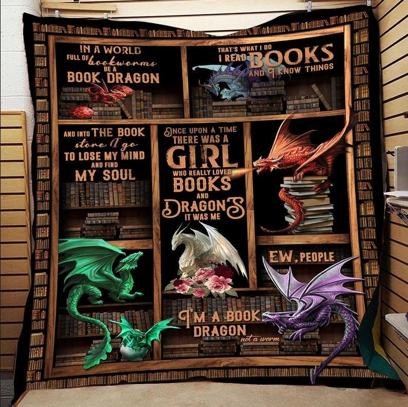 Dragon Blanket Dragon Throw Blanket Fleece Blanket Gift For image 0