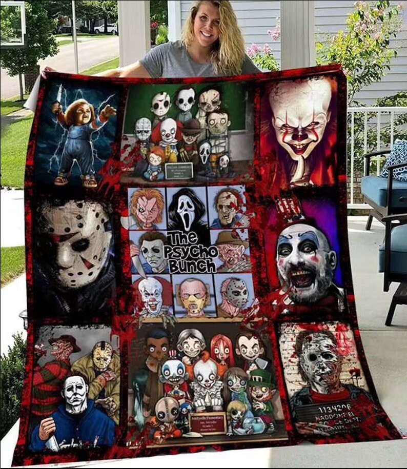 Horror Movie Blanket Villain Blanket Halloween Throw image 0