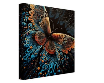 Butterfly Effect #1 AI-Generated Dynamic and Trippy Interpretation of the Concept in Indigenous Australian Dot Painting