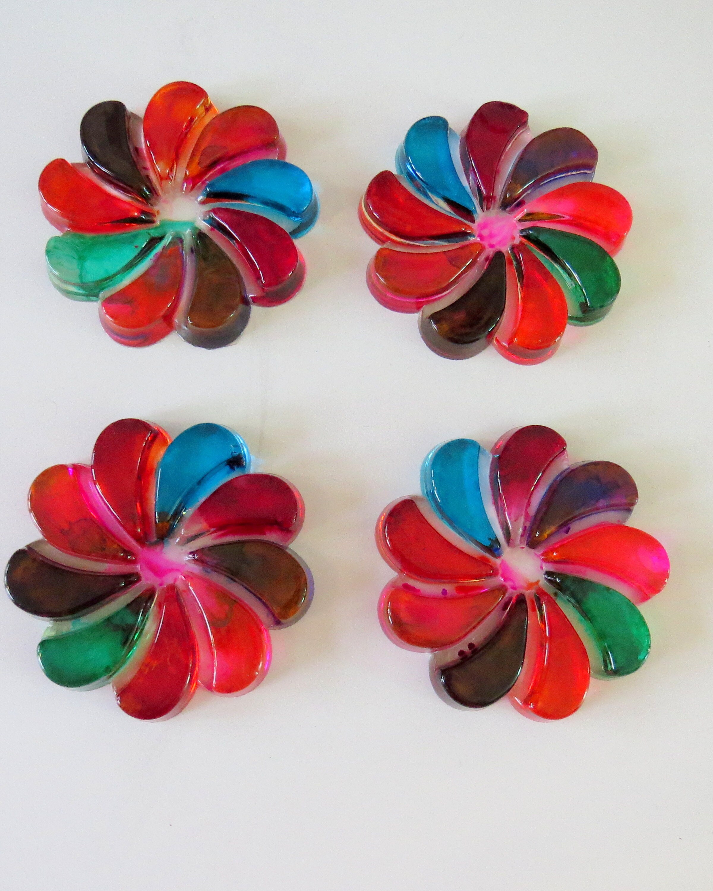 Quirky coaster pretty flower shaped resin coaster resin Etsy