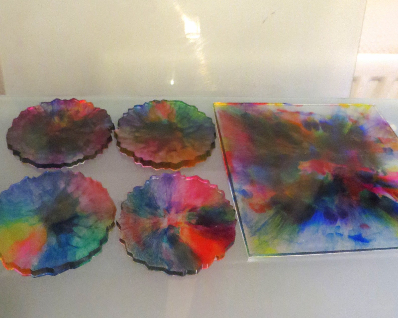 Resin placemat with 4 coasters large placemat and coasters Etsy