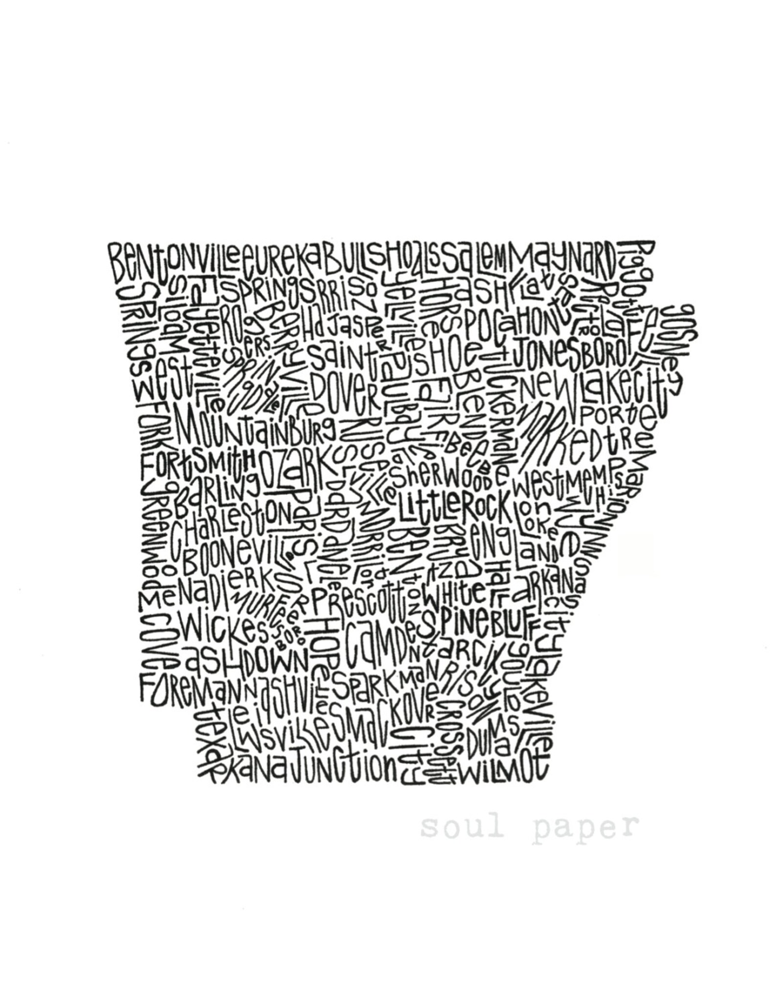 Arkansas Map Arkansas Arkansas Wall Art Gift State Wall Etsy