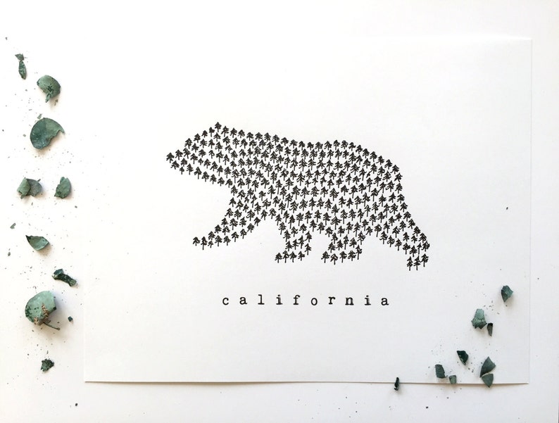 California Bear California Wall Art Wall Art Bear Wall Art Etsy