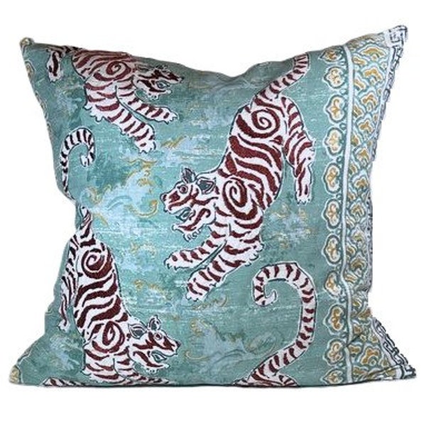 Embroidered Bongol Print Pillow Cover