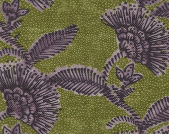 Floral Pillow Cover in Olive/Plum