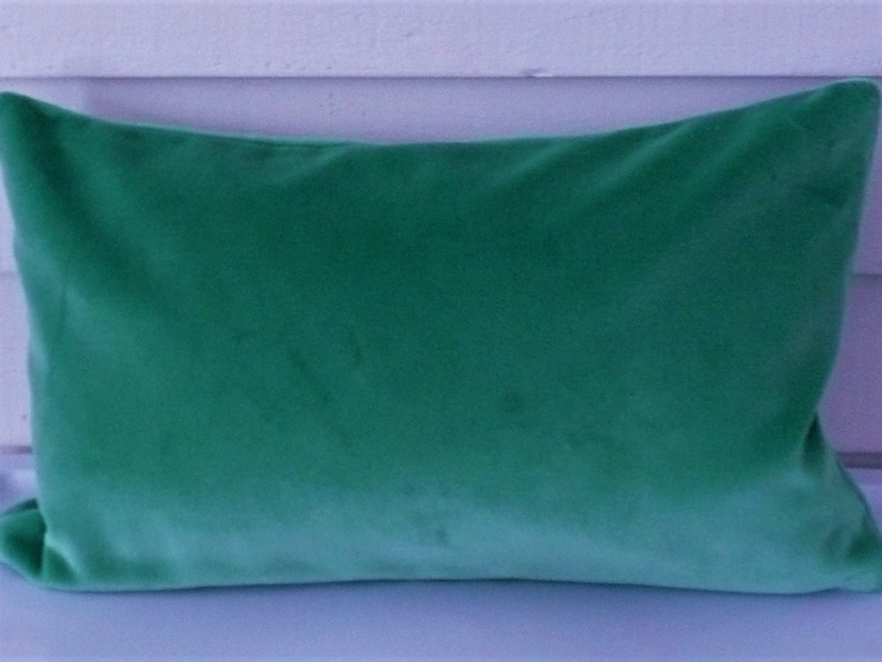 Cotton Velvet Pillow Cover in Jade Green Etsy