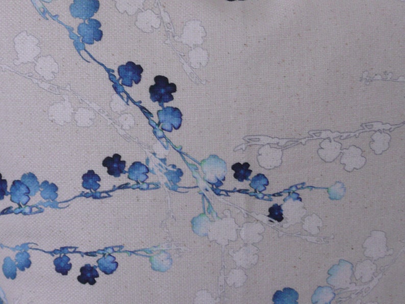 Blue Blossom Print Pillow Cover | Etsy
