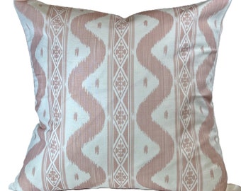 Ikat Pillow Cover in Blush
