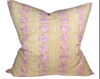 Sun Rise Hand Block Print Pillow Cover Single or Double-Sided