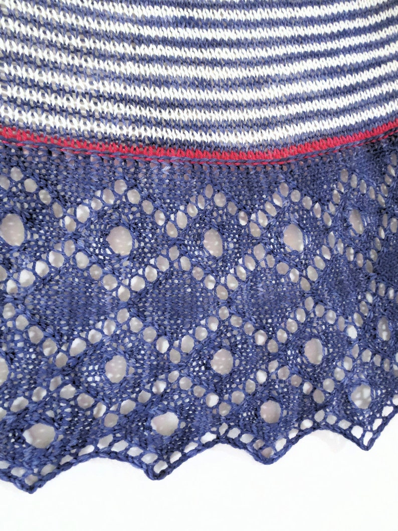 Afloat Nautical Cresent Shaped Knitted Shawl Pattern .pdf image 3