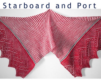 Starboard and Port - Nautical Rectangular Knitted Shawl and Scarf Pattern .pdf