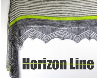 Horizon Line - Nautical Rectangular Knitted Shawl Pattern .pdf