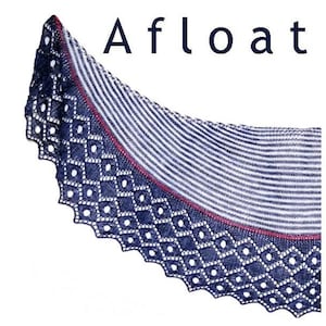 Afloat Nautical Cresent Shaped Knitted Shawl Pattern .pdf image 1