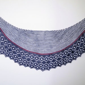 Afloat Nautical Cresent Shaped Knitted Shawl Pattern .pdf image 2