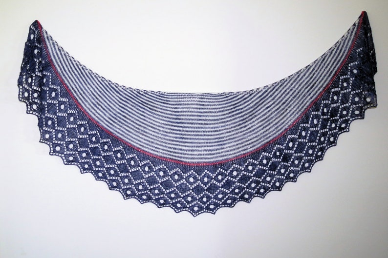 Afloat Nautical Cresent Shaped Knitted Shawl Pattern .pdf image 2