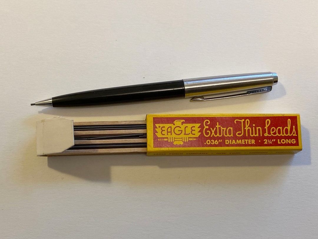 Black Parker Mechanical Pencil With Leads, Vintage, Working Etsy