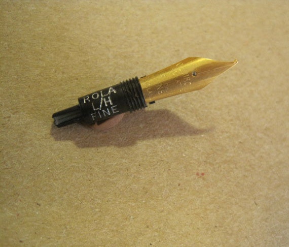 Osmiroid Vintage Italic Medium Left Hand screw in nib-Also fits Esterbrook Pens Osmiroid Vintage Italic Medium Left Hand screw in nib-Also fits Esterbrook Pens