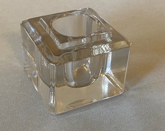 Square Glass Inkwell - Vintage ~ Ink Well