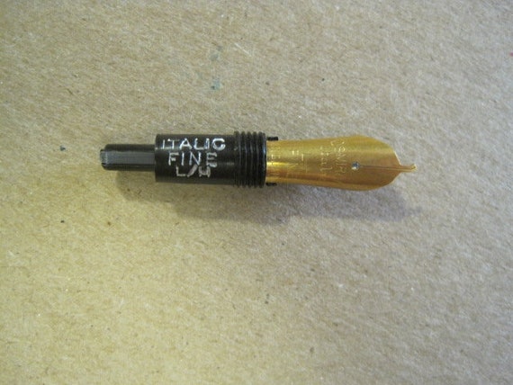 Osmiroid Vintage Italic Medium Left Hand screw in nib-Also fits Esterbrook Pens Osmiroid Vintage Italic Medium Left Hand screw in nib-Also fits Esterbrook Pens
