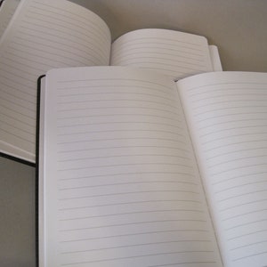 Lot of 2 Blank Journals, black with lined pages Diary, Notebook image 2