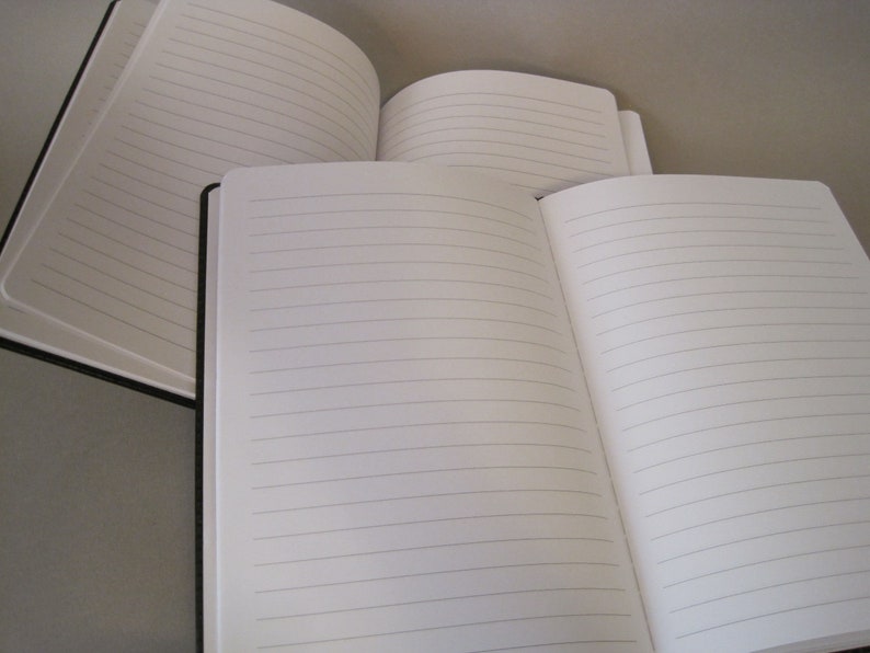 Lot of 2 Blank Journals, black with lined pages Diary, Notebook image 2
