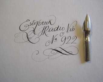 Lot of 8 Esterbrook No. 922 Radio dip pen nibs - Firm flex - Spencerian, Calligraphy