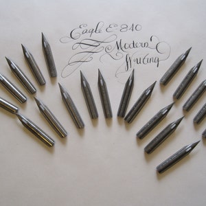 Lot of 20 Eagle E-840 Dip Pen Nibs -  Flex, Spencerian, vintage, nibs only, no box