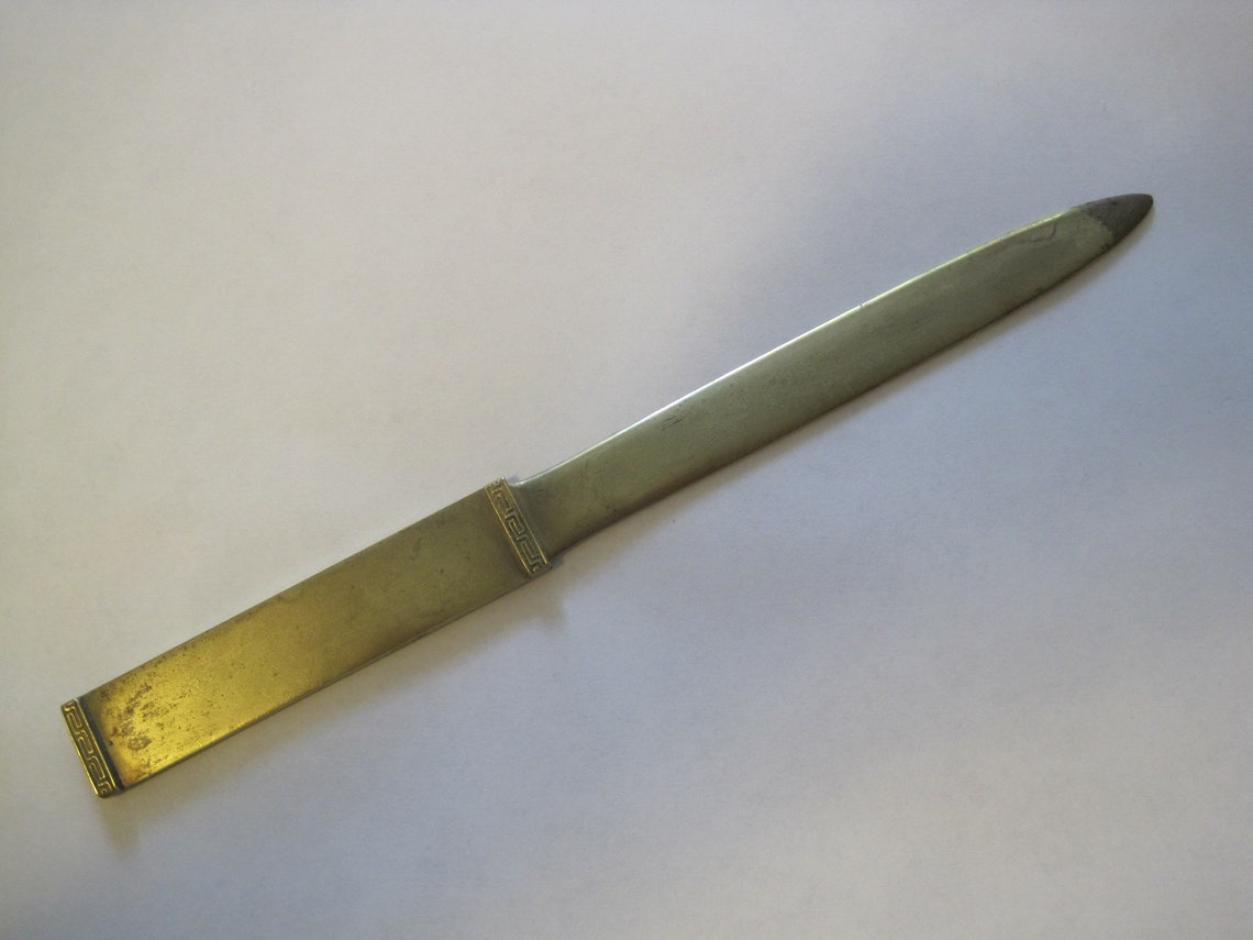 Large Brass Letter Opener made in Italy vintage Etsy