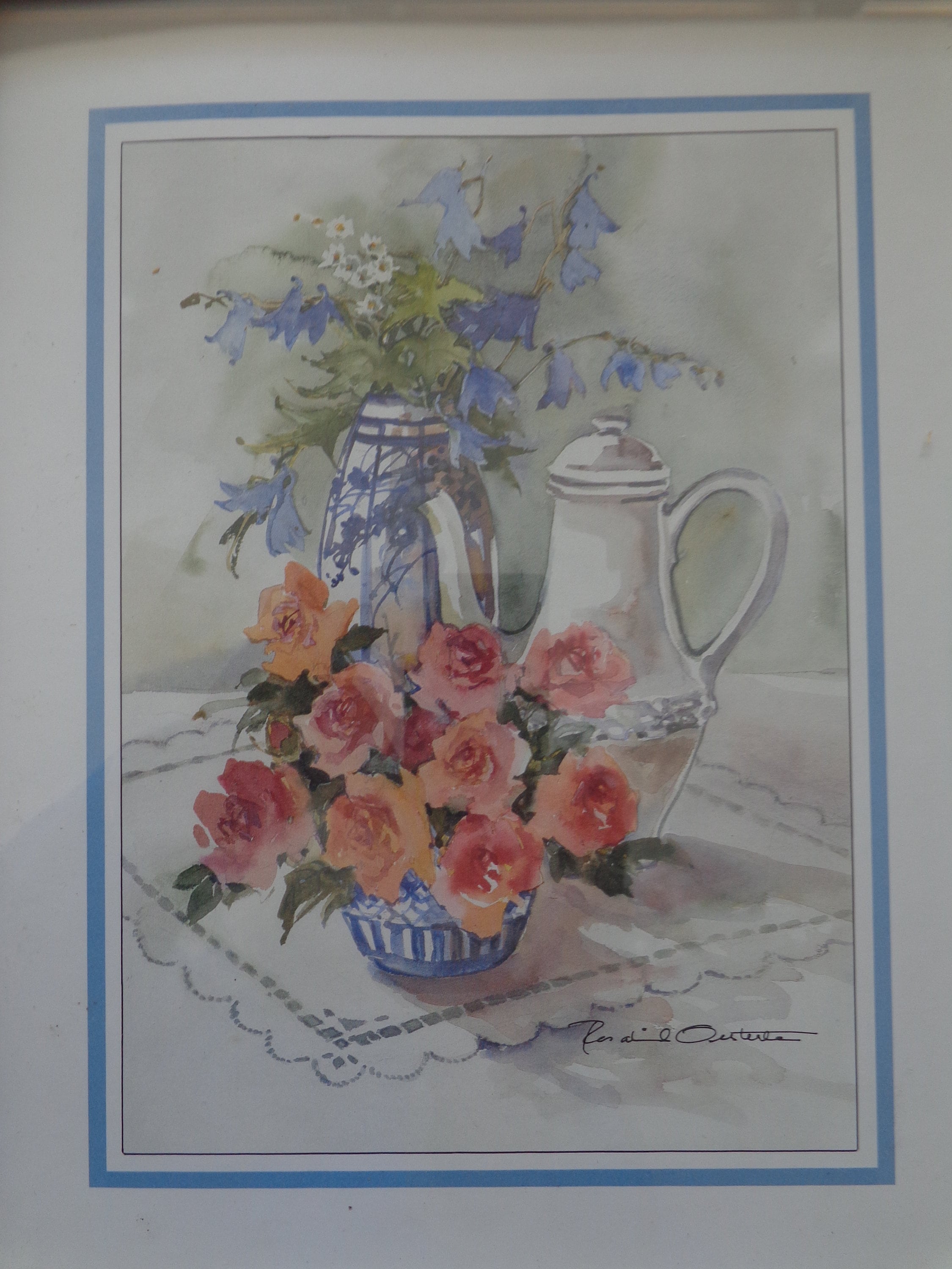 Vintage Pair of Framed Rosalind Oesterle Floral Still Life Etsy Canada