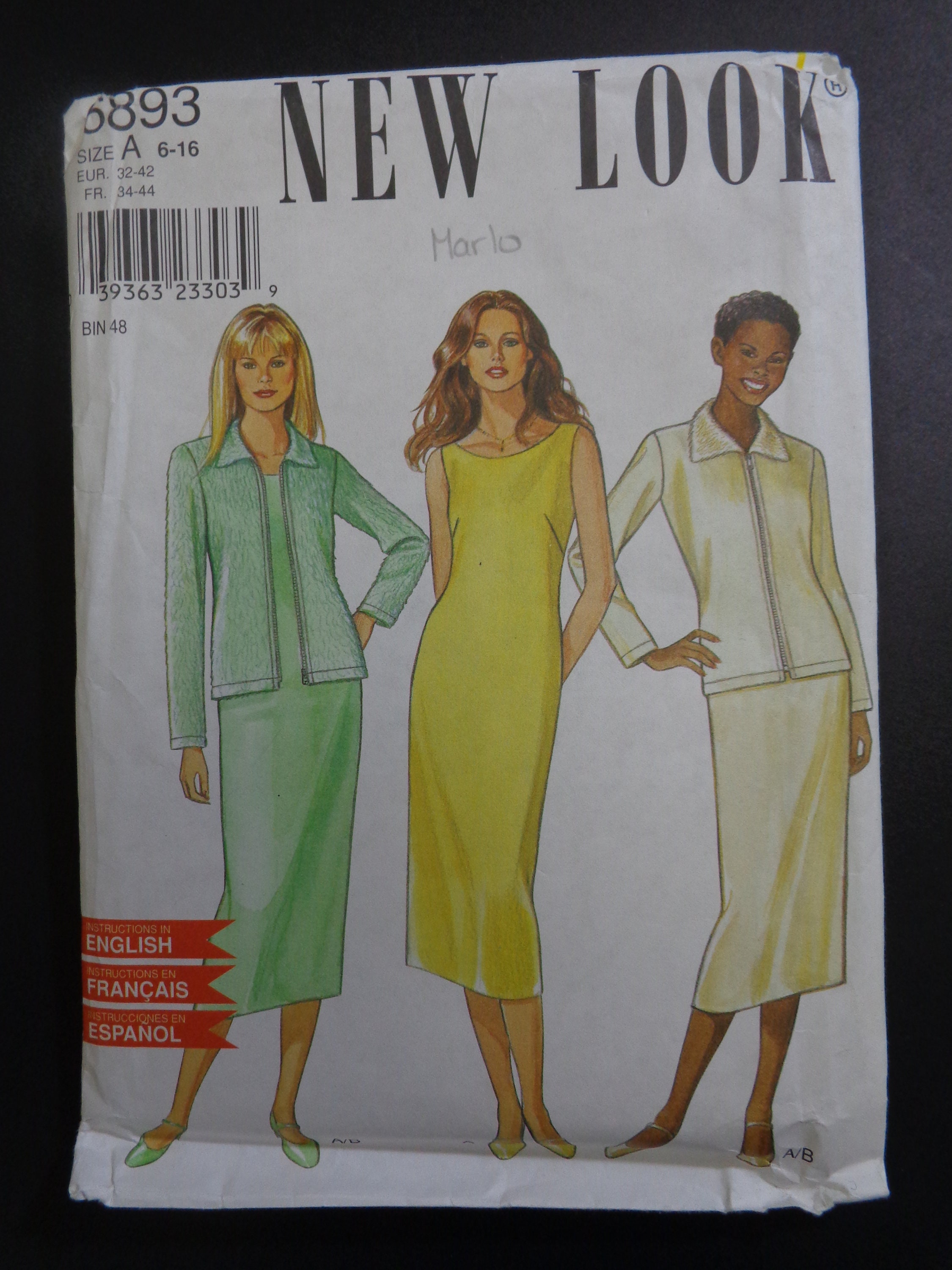 Sewing Pattern for Womens Bodysuits, New Look N6752, New Pattern, Womens  Stretch Knit Bodysuits, Sizes 6 to 24 