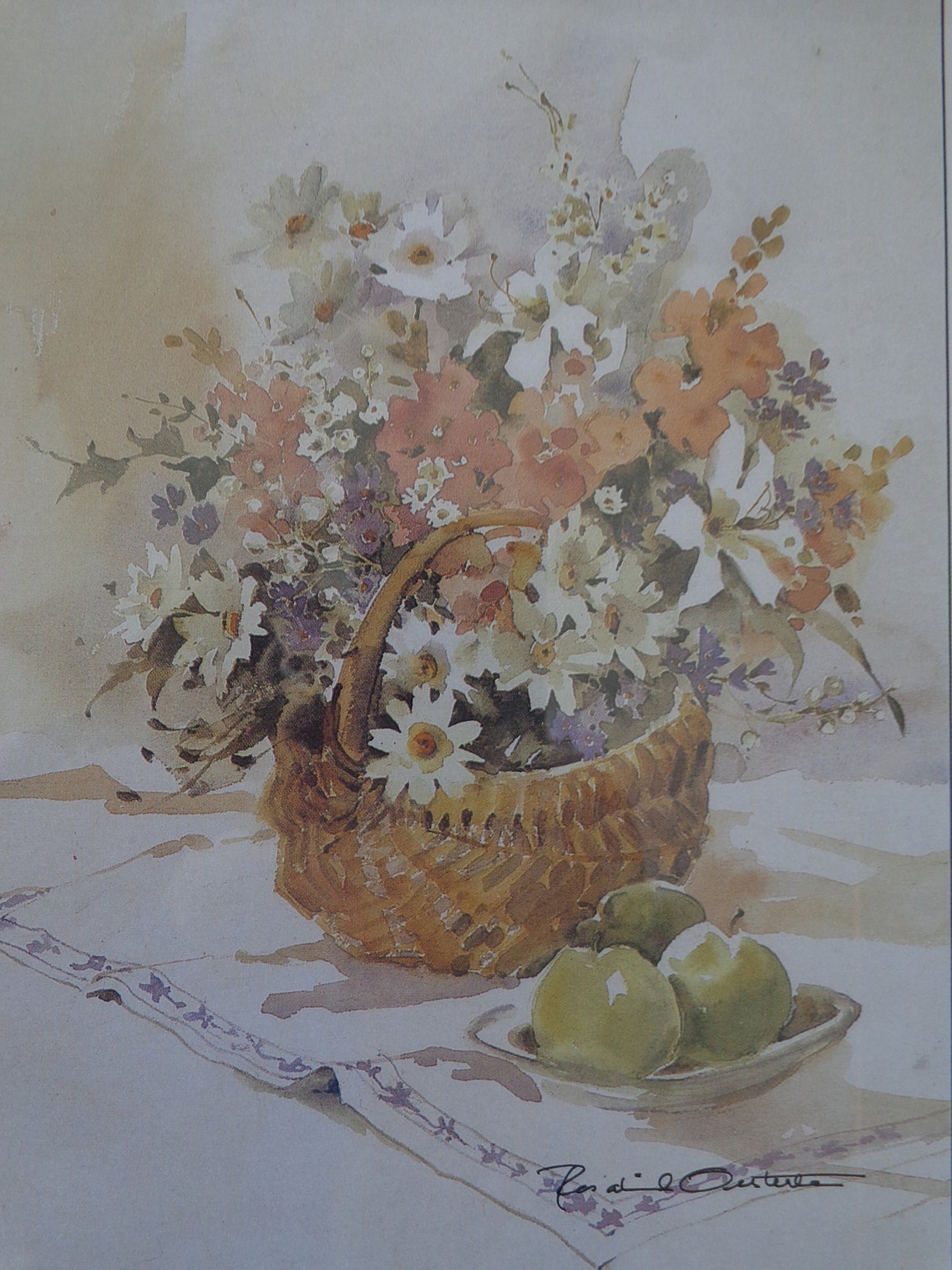 Vintage Pair of Framed Rosalind Oesterle Floral Still Life Etsy Canada