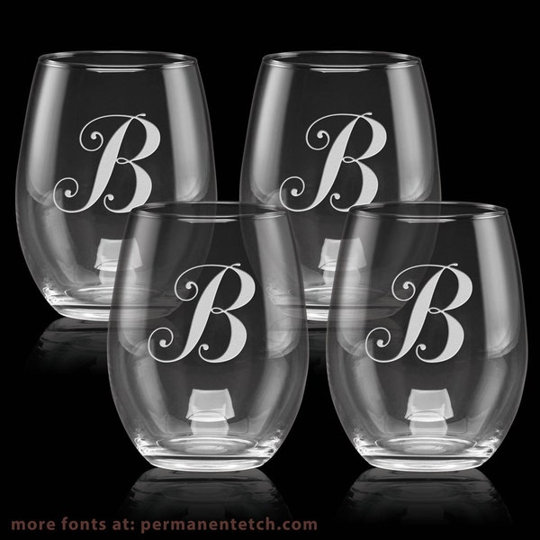 Etched Wine Glasses Etsy