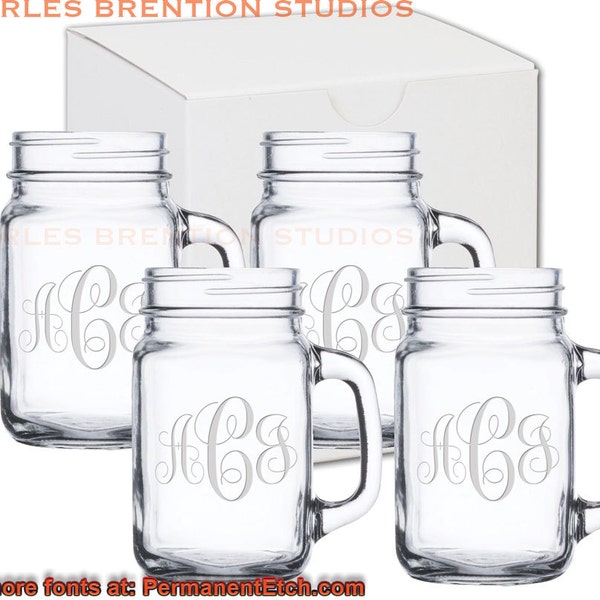 Etched Mason Jar Etsy