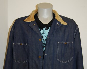 blue denim barn coat