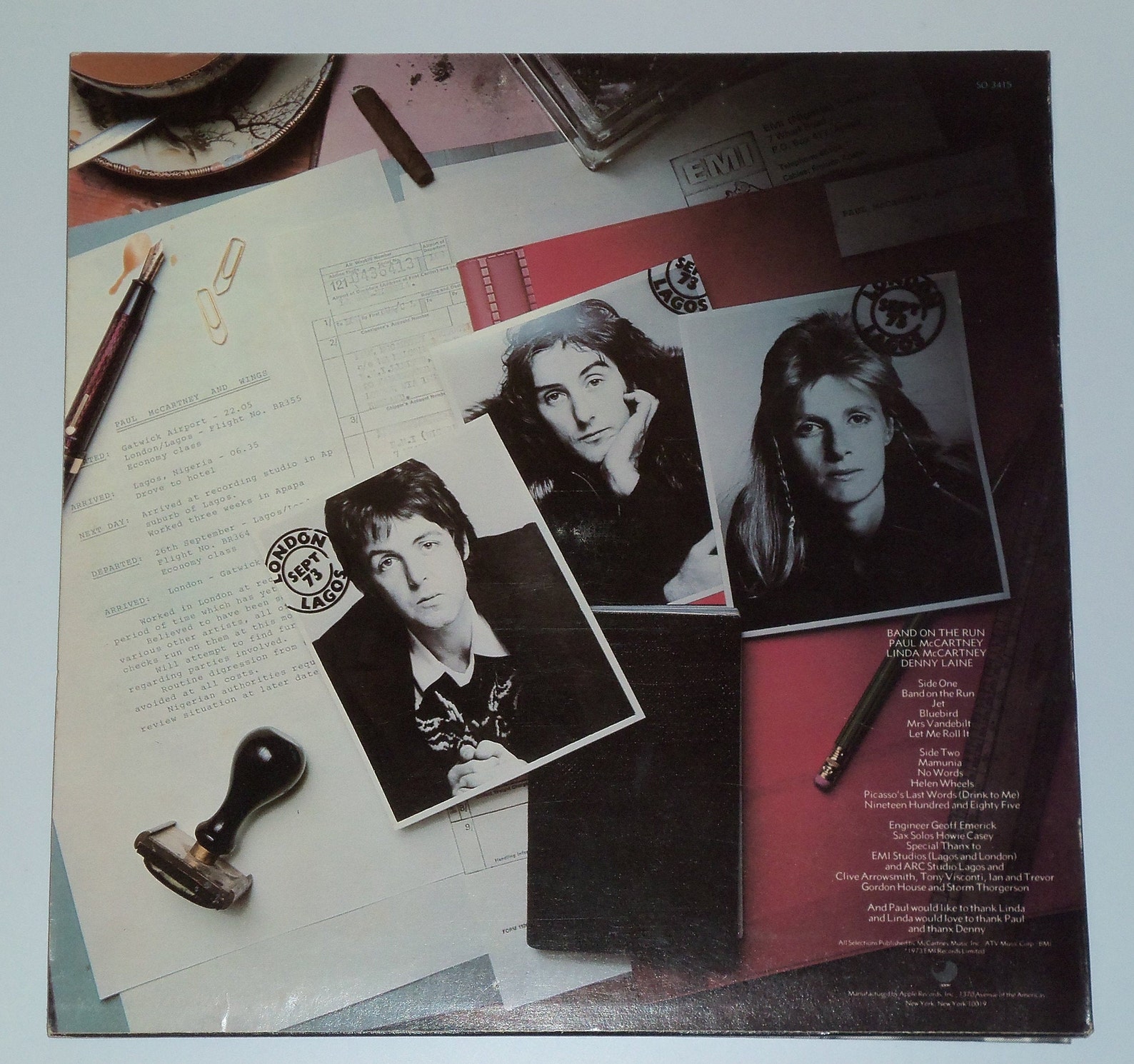 Band On The Run vinyl Paul McCartney Wings rock record full | Etsy