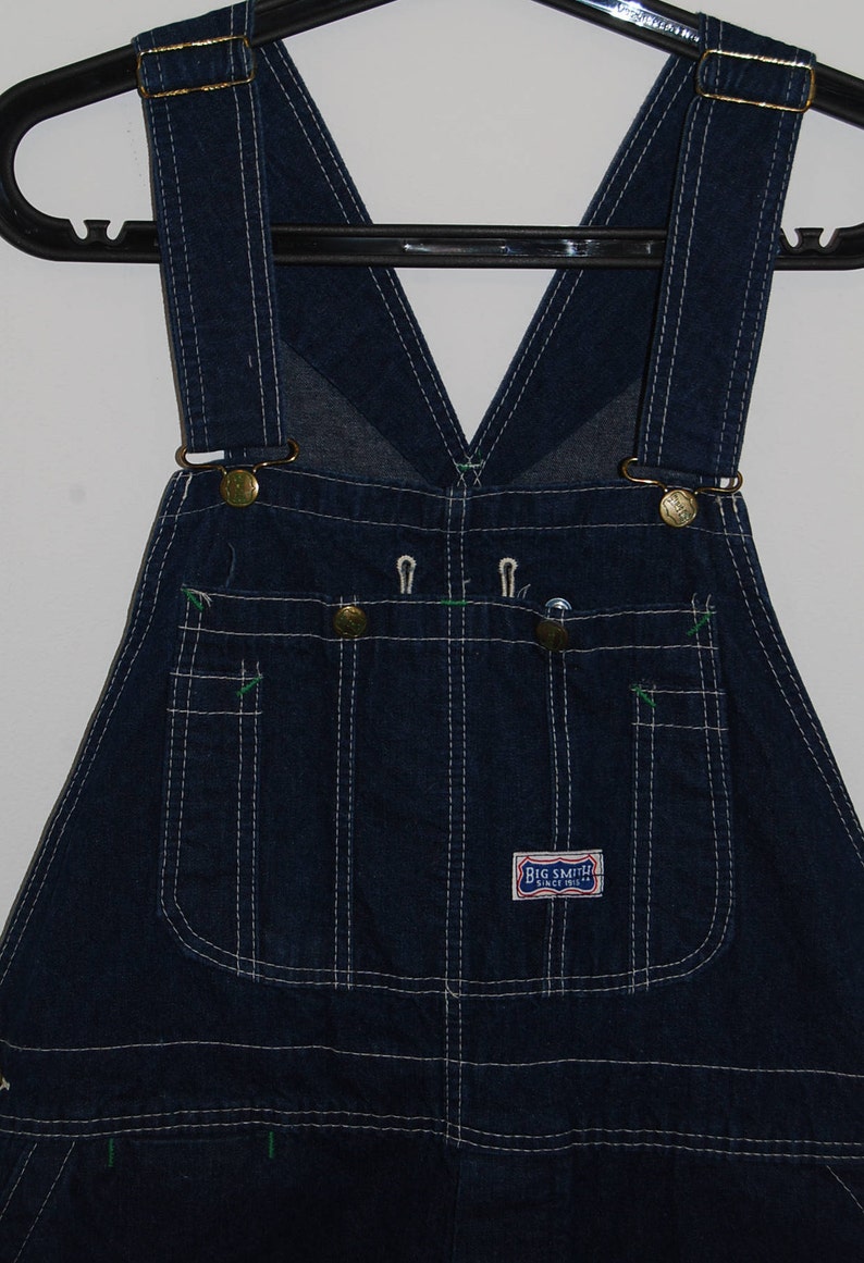 90s Big Smith denim overalls mens 38x30 USA made mechanic farmer outfit 38 30 blue workwear work wear