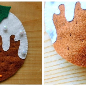 Christmas Pudding PDF Sewing Pattern, Christmas Decoration, Felt Crafts, Instant Download, Easy to Sew image 6