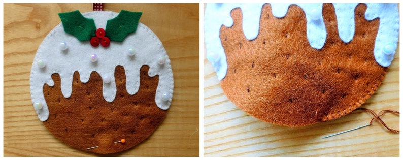 Christmas Pudding PDF Sewing Pattern, Christmas Decoration, Felt Crafts, Instant Download, Easy to Sew image 6