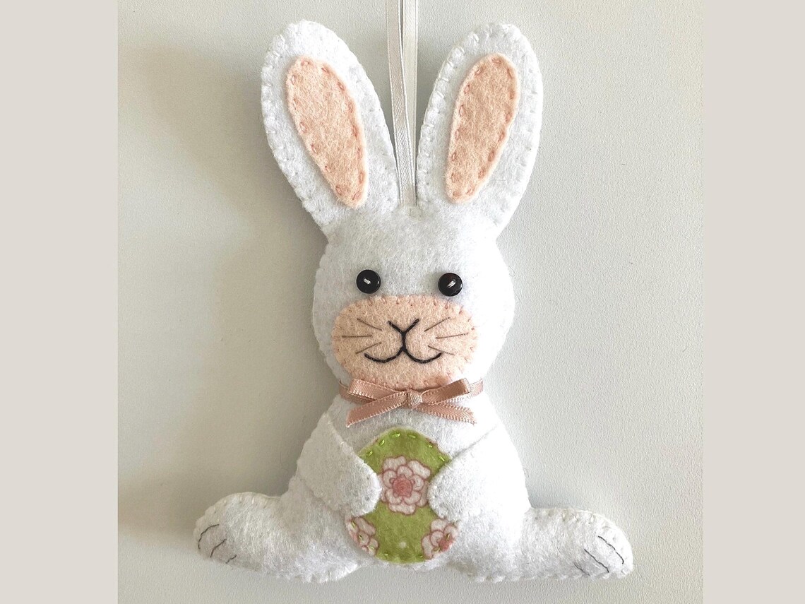 Easter Bunny Ornament PDF Sewing Pattern - Instant Download - Easy to ...