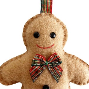 Gingerbread Man PDF Sewing Pattern Christmas Ornament Tree Decoration Felt Crafts Instant Download Easy to Sew image 4