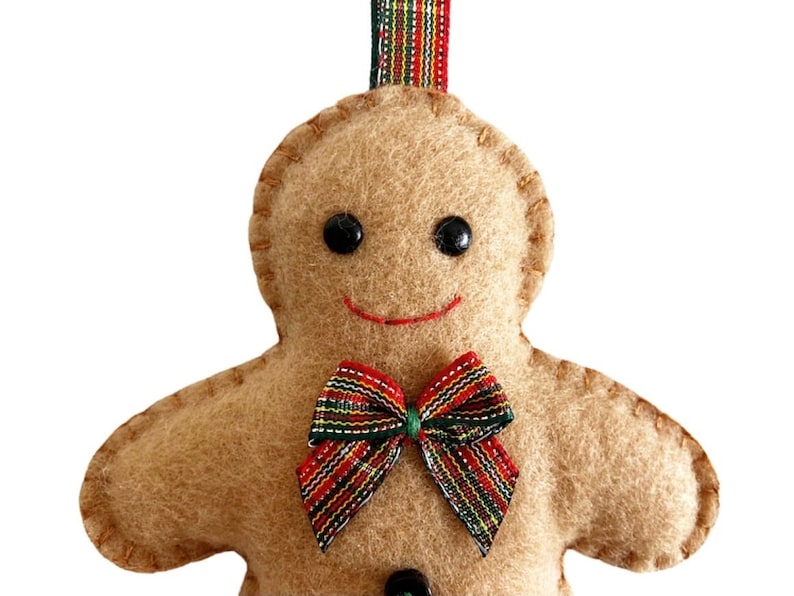 Gingerbread Man PDF Sewing Pattern Christmas Ornament Tree Decoration Felt Crafts Instant Download Easy to Sew image 4